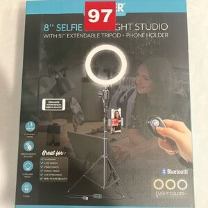 8" Selfie Ring Light Studio with Tripod and Phone Holder